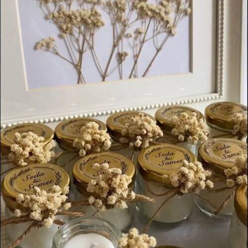 Mini glass candle (2pc)