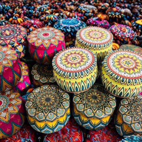 Colourful Mandala Candle (1pc)